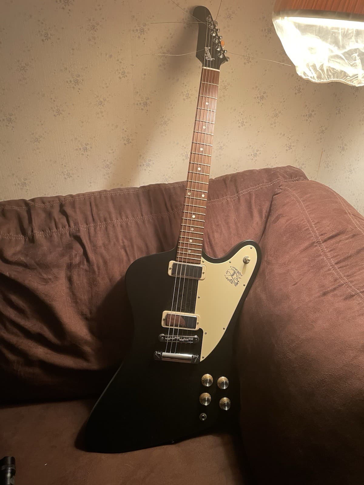 Gibson Firebird Black Solid Mahogany Body 6-String RH Electric, Rosewood 22-Fret