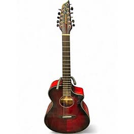 2020s Breedlove Pursuit Concert Burgundy Acoustic Electric Guitar