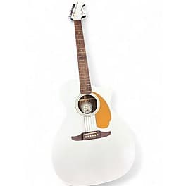 Fender Newporter Player Alpine White Acoustic Electric Guitar