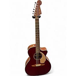 Fender Newporter Player Maroon Acoustic Electric Guitar