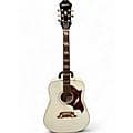 Epiphone Dove Pro White Acoustic Electric Guitar