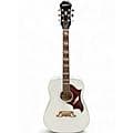 Epiphone Dove Pro White Acoustic Electric Guitar