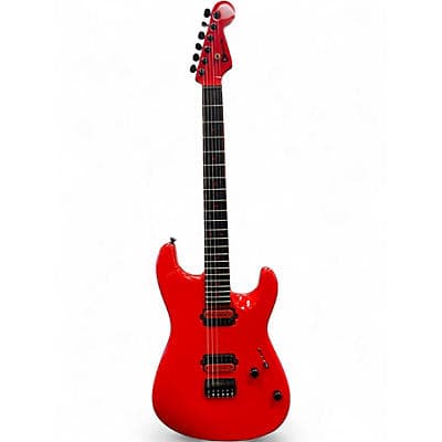 Charvel San Dimas Custom Hard Tail Red With Red Neck Binding Solid Body Electric Guitar