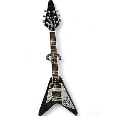 Gibson 70s FLYING V Mirror Black Solid Body Electric Guitar