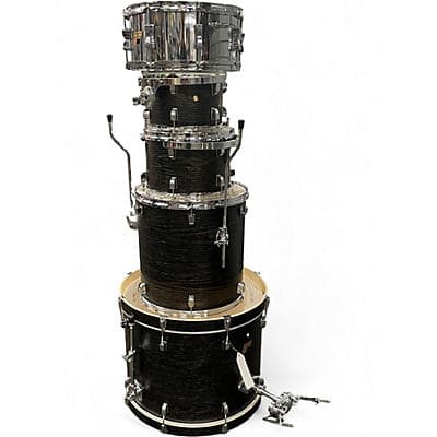 Ludwig 5 Piece Breakbeat Elite Complete Drumset Black Grain Drum Kit