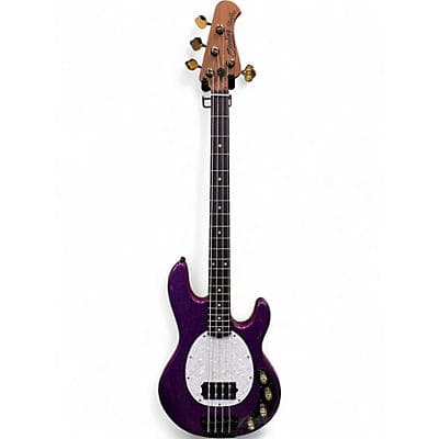 Sterling by Music Man Stingray Ray34 Purple Sparkle Electric Bass Guitar