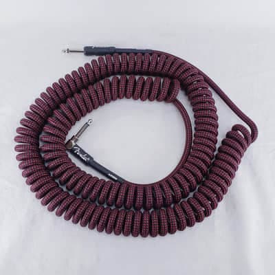 Fender Tweed Coiled Instrument Cable Woodland Camo Tweed 30 FT