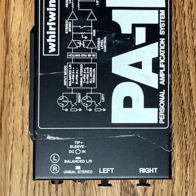 Whirlwind PA-1 Personal Headphone Monitor with Mono Switch 2010s - Black