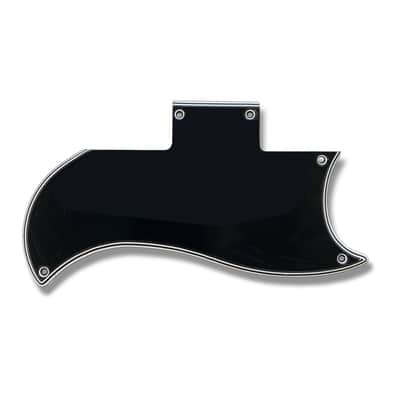 Wide Bevel 5 Ply Black & White Pickguard for 1991-2004 Gibson SG '61 Reissue