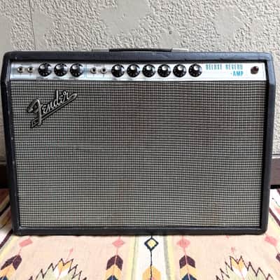 1968 Fender Deluxe Reverb Drip Edge Guitar Amp Silverface