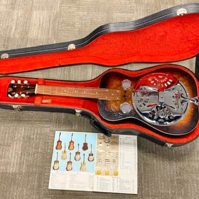 OMI 1980 Dobro Model 66 Square Neck Resonator Guitar w/ OHSC, Very Good Condition - Sunburst