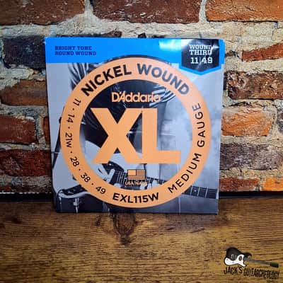D'Addario XL Nickel | (11-49) Wound 3rd Medium Gauge Electric Guitar Strings