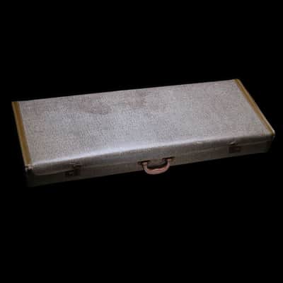 Vintage Rectangular Guitar Case Hardcase Hard Shell Case Textured Cover Made in England Fits Solid-Body Electric Guitar or Pedal Board Effects Pedal Carry Case Gig Bag