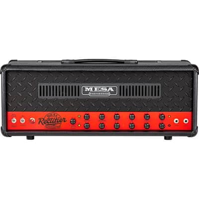 Mesa Boogie Limited Run 90’s Dual Rectifier Head Black Snake Vinyl, Rosso Scuderia Red Chassis