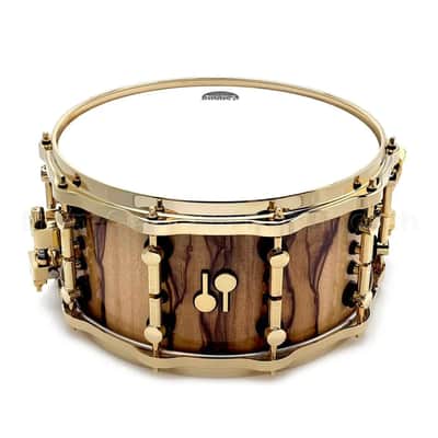 Sonor SQ2 Heavy Beech Snare Drum 14x7 African Marble Gloss w/Gold Hardware