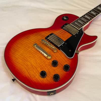 Vintage 2004 Epiphone (Gibson) Les Paul Custom Plus - Heritage Cherry Sunburst - Flame Top - Made in Korea (MIK) - Free Pro Setup