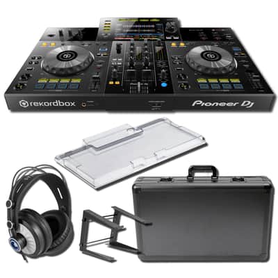 Pioneer XDJ-RR Digital DJ System with Magma MGA41103 Carry Case, Protectice Cover, Laptop Stand, and StreamEye Cans50 Headphones