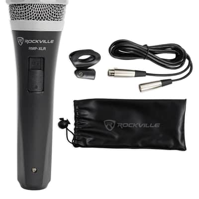 Rockville RMP-XLR Dynamic Cardioid Professional Microphone W/ 10' XLR Cable+Clip