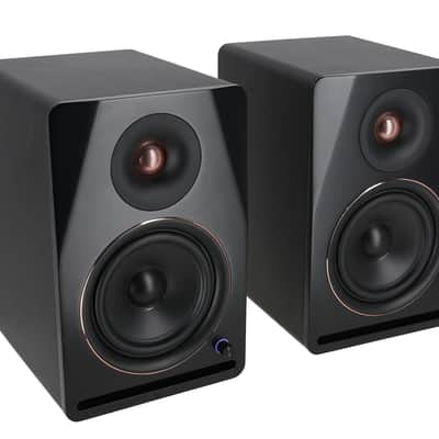 Pair Rockville APM8B v2 8" Active Powered Studio Monitor Speakers USB+Bluetooth