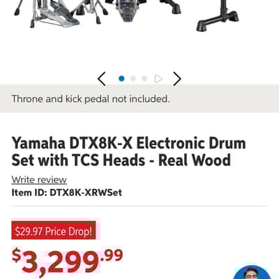 Yamaha DTX PRO Electric Drum Kit 2024 - Natural Wood Finish