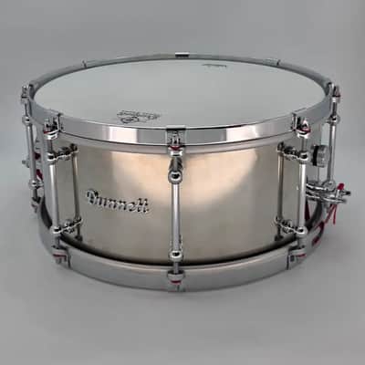 Used Dunnett Stainless Steel Snare Drum 14x6.5 w/Cold Rolled Hoops - Very Good