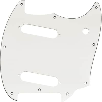 9-Hole Guitar Pickguard for Squier Sonic Mustang SS Electric Guitar, 3Ply White