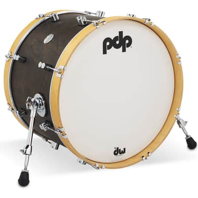PDP Concept Classic 14x20 Walnut Stain Kick Drum with Natural Stain Hoops