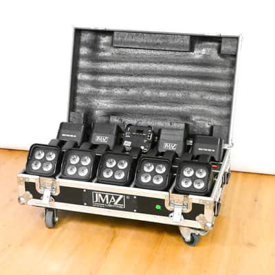 JMAZ Lighting MAD PAR HEX 4S Battery LED Uplight Kit w/ Charging Case CG01YCS