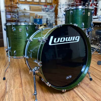 Ludwig Classic Maple 14/16/24 Drum Kit – Emerald Shadow - 2005