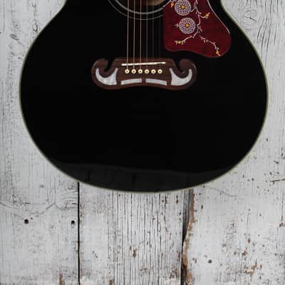Epiphone J-200 EC Studio Jumbo Body Acoustic Electric Guitar Black Finish