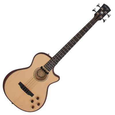 Swing Hybrid BS Acoustic Electric 4 String Bass Guitar All Solid Piezo Magnetic Stainless Fret