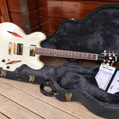 2006 Gibson Custom Double Diamond ES-335 Pearl White Yamano