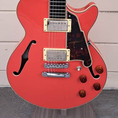 D'ANGELICO PREMIER SS SEMI HOLLOWBODY ELECTRIC GUITAR FIESTA RED FINISH W/BAG - 2018
