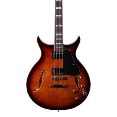 Washburn SH35TS Wing Series Semi Hollow Electric Guitar. Tobacco Sunburst