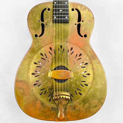 National Reso-Phonic Raw Series Brass 14-Fret Single Cone 2022