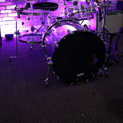 DW Design Series Acrylic 8x10/9x12/14x16/18x22/5.5x14" 5pc Shell Pack 2015 - Present - Clear Acrylic