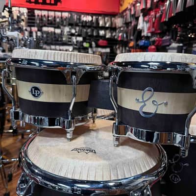*WOW!* LP Latin Percussion LP201AX-EC E-Class 7-1/4" & 8-5/8" Bongo Pair Set w/ Signed Head from Escovedo Family!