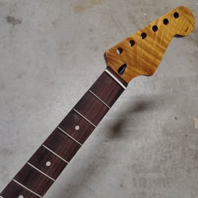 Flame Roasted Maple Strat Neck fits fender Stratocaster body 22 frets