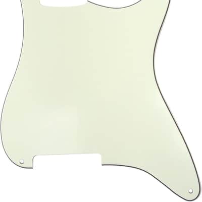 4 Holes Blank Custom Strat Pickguard for Fender Stratocaster Style Guitar, 3Ply Ivory