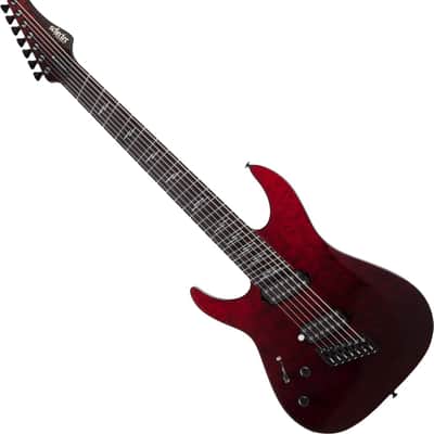 Schecter Reaper-7 Elite Multiscale Lefty Guitar Blood Burst