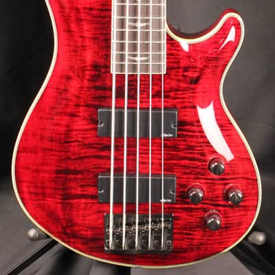 Schecter Omen Extreme 5 5 String Electric Bass Guitar Black Cherry
