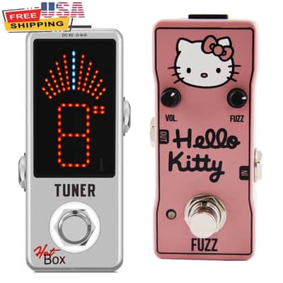Circle Of Tone FUZZ 4 Guitar/Bass Hello Kitty Series Effect Pedal VOL/FUZZ Versatile Tone + Hot Box Tuner
