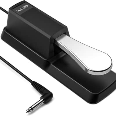 Sustain Pedal for Yamaha Keyboard, Piano Keyboard Pedal with Polarity Switch for Casio, MIDI, Roland Electronic Keyboards and Digital Pianos, 1/4 Inch Jack