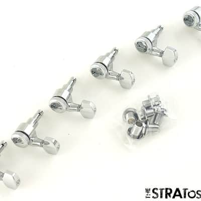 6 LEFTY Charvel SC2 So-Cal Style 2, 24 Pro Mod LOCKING TUNERS TUNING PEG Chrome.