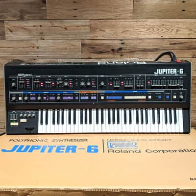Roland Jupiter 6 61-Key Synthesizer 1983 In Original Box With Manual