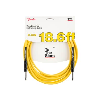 NEW Fender Tom DeLonge To The Stars Instrument Cable - Graffiti Yellow - 18.6'