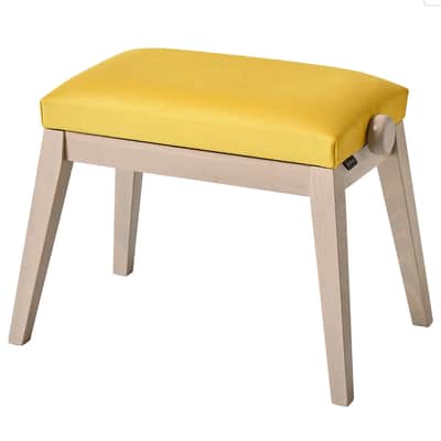 Grey Wooden Piano Bench With Yellow Velvet Seat For PX-S7000