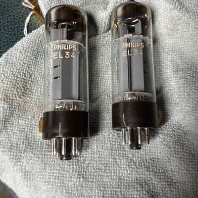 Vintage NOS Philips Mullard EL34 Matched Pair Marshall Plexi