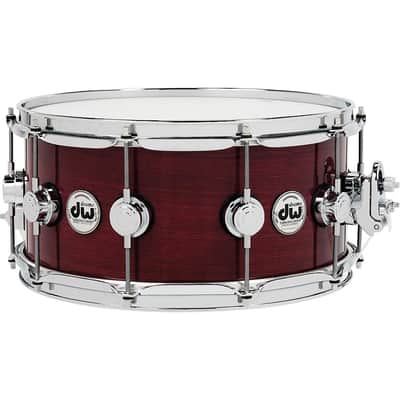 DW Collector's Series Purpleheart Lacquer Custom Snare Drum with Chrome Hardware Regular 14 x 6.5 in.