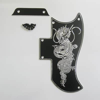 Handmade dragon pattern handmade aluminum pickguard fits gibson SG guitar sg-AB4